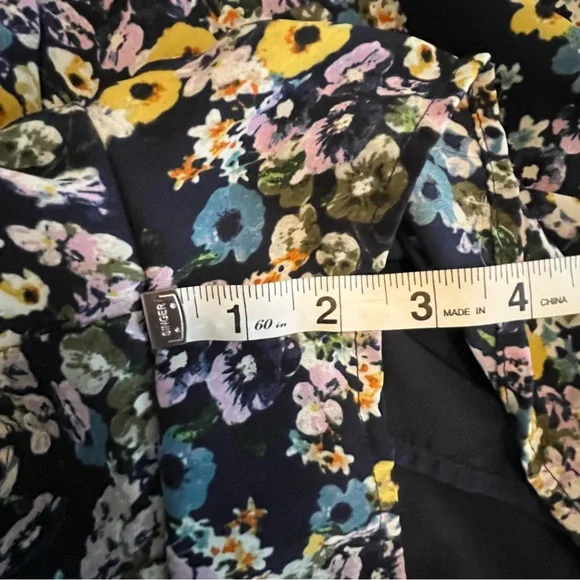 Cupcakes & Cashmere Navy Floral Shoulder Tie Meadow Romper Romantic Feminine - Picture 15 of 15